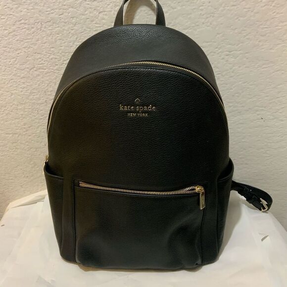 Kate Spade Leila Dome Backpack Black Pebbled Leather K8155 NWOT $399 Retail - Picture 7 of 9